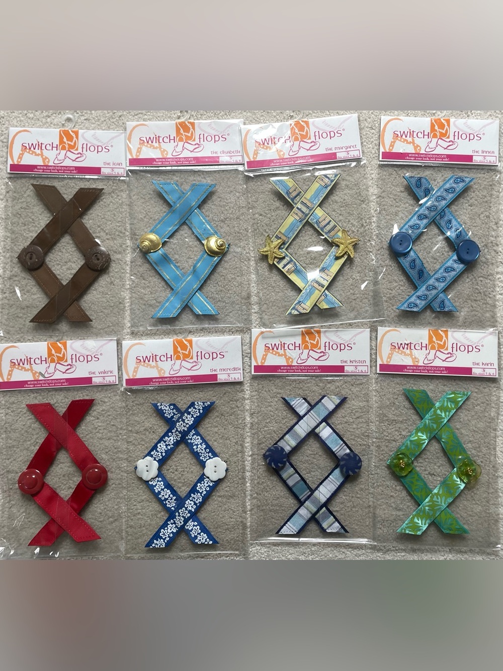 Lindsay Phillips Switch Flops 8 Piece Set Size Small NWT